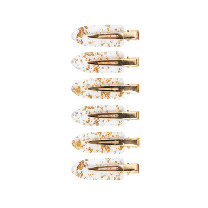 Brushworks Gold Flake No Crease Clips (Pack of 6)