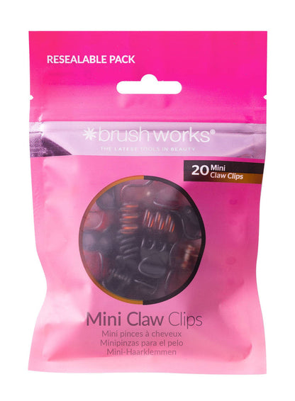 Brushworks Mini Claw Clips - 20 Pack