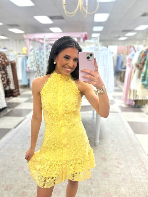 Buttercup Lace Dress (Yellow)