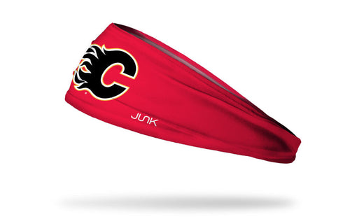 Calgary Flames: Black Logo Big Bang Lite Headband - View 1