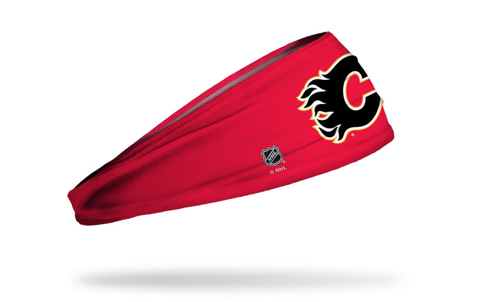 Calgary Flames: Black Logo Big Bang Lite Headband - View 2