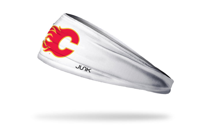 Calgary Flames: Logo White Big Bang Lite Headband - View 1