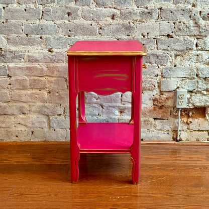 Capri Pink Annie Sloan Painted Side Table