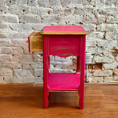 Capri Pink Annie Sloan Painted Side Table