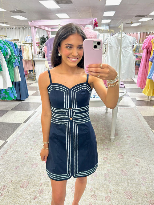 Carolina Coast Contrast Mini Dress