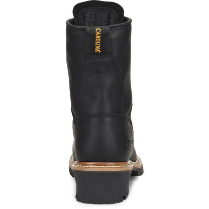 Carolina waterproof, steel toe black logger #CA9823