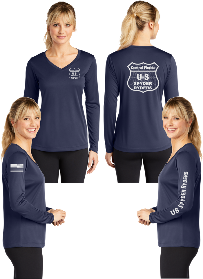 Central Florida - US SPYDER RIDERS V-Neck Long Sleeve - 100% Polyester