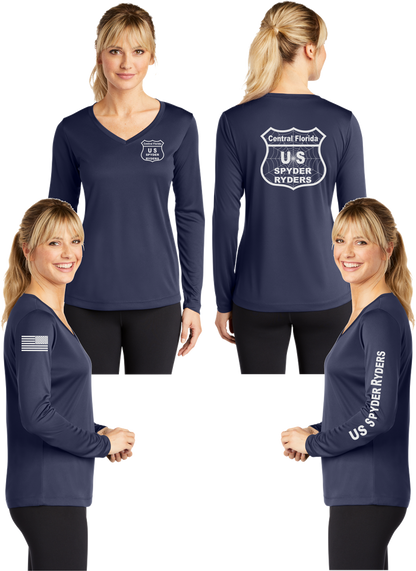 Central Florida - US SPYDER RIDERS V-Neck Long Sleeve - 100% Polyester