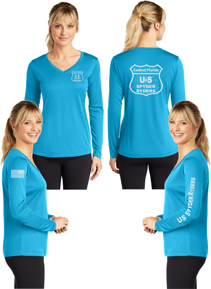 Central Florida - US SPYDER RIDERS V-Neck Long Sleeve - 100% Polyester