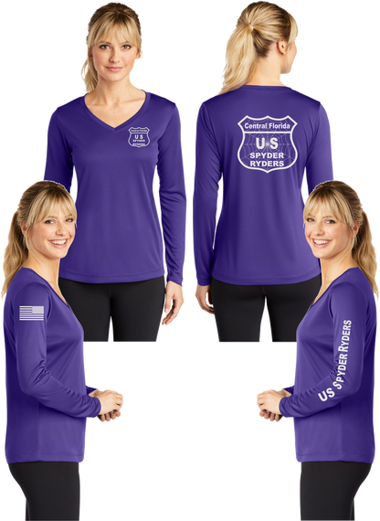 Central Florida - US SPYDER RIDERS V-Neck Long Sleeve - 100% Polyester
