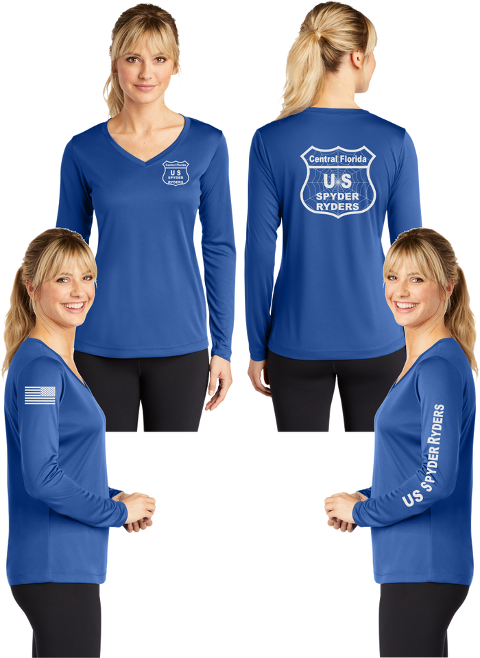 Central Florida - US SPYDER RIDERS V-Neck Long Sleeve - 100% Polyester