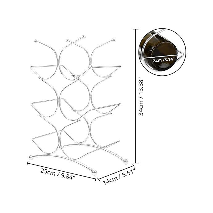 CH Upright Wine Rack - Silver