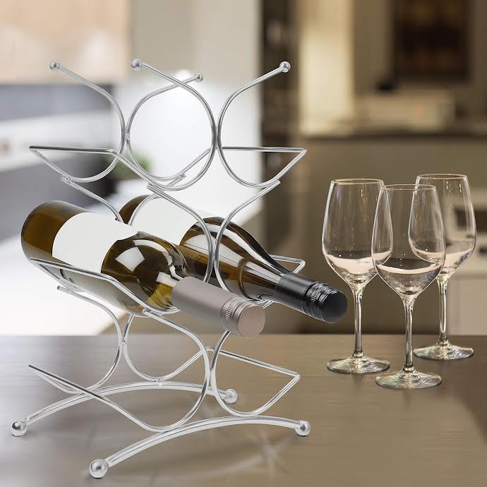 CH Upright Wine Rack - Silver
