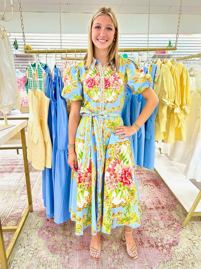 Chateau Bloom Midi Dress