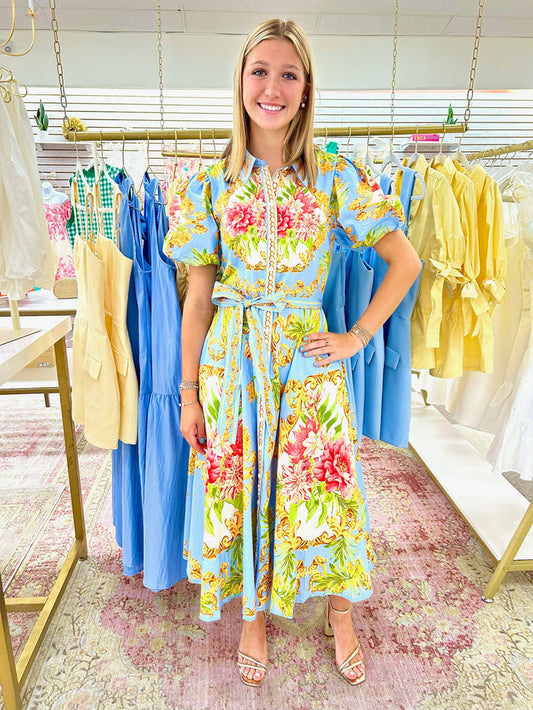 Chateau Bloom Midi Dress