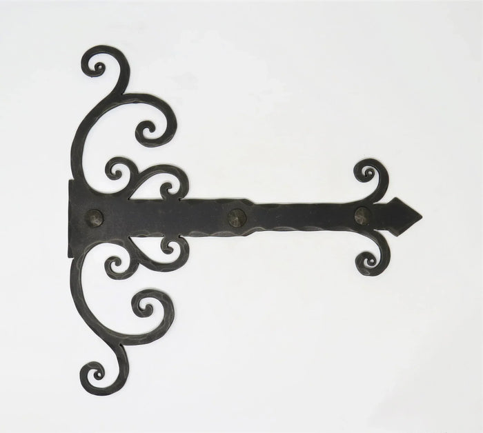 Chateauesque Iron Garage Door Dummy Hinge Strap - Old West Iron