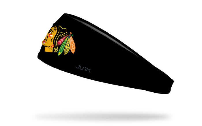 Chicago Blackhawks: Logo Black Big Bang Lite Headband - View 1