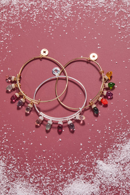 Christmas Light Bulb Charm Bangle