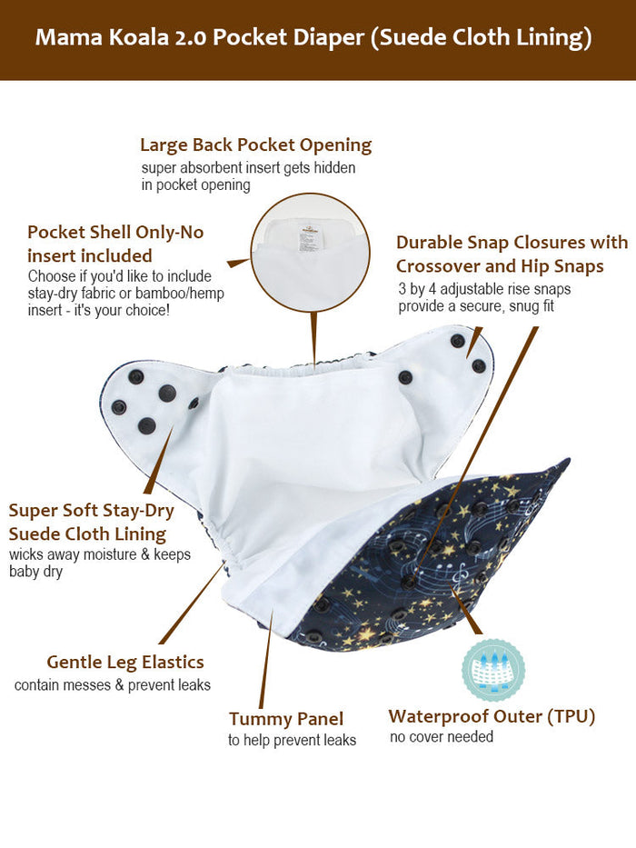 Clearance Pocket Diaper 2.0 -PD48018U-S(Suede Cloth)