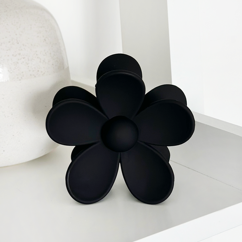 Coconut Lane Flower Claw Clip - Black