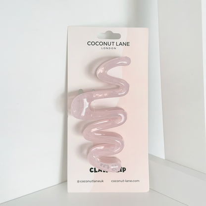 Coconut Lane Squiggle Claw Clip - Pink