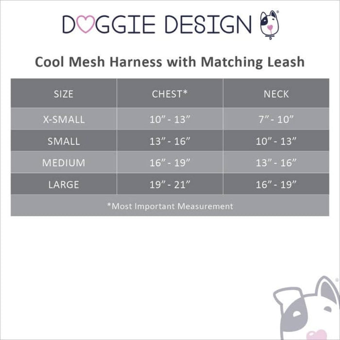 Doggie Design, Inc Harnesses Cool Mesh Dog Harness with Leash - Hawaiian Ocean Blue & Palms