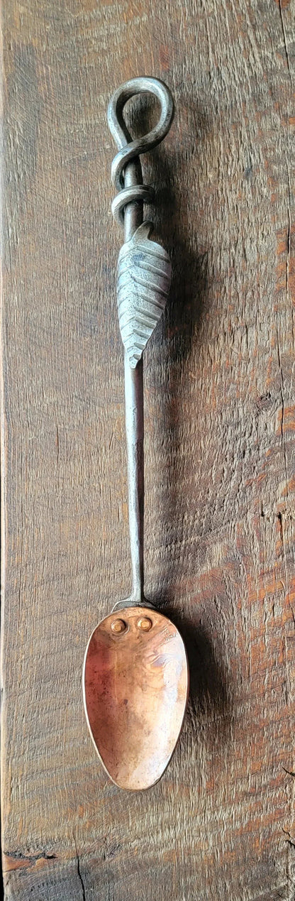 Copper Utensils with Leaf Handles - Choose Your Own Set of Three - Old West Iron