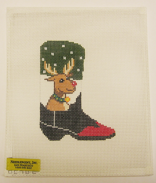Needlepoint Cowboy Boot Canvas
