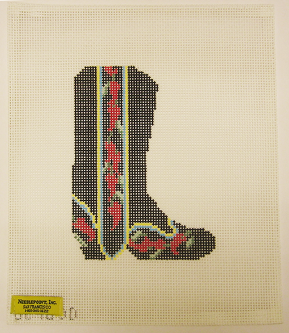 Needlepoint Cowboy Boot Canvas