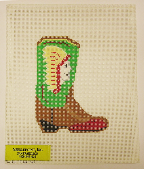 Needlepoint Cowboy Boot Canvas
