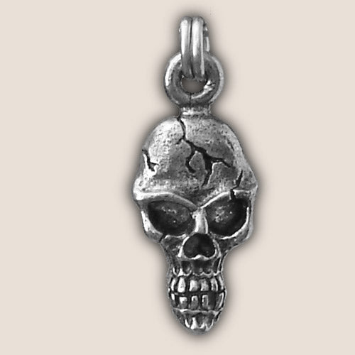 CRACKED SKULL ZIPPER PULL