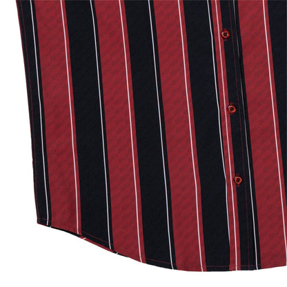 RSVLTS RSVLTS Short Sleeve Shirt Club Collection  "Red Stripes"_ KUNUFLEX Short Sleeve Shirt Club Collection  "Red Stripes"_ KUNUFLEX Short Sleeve Shirt