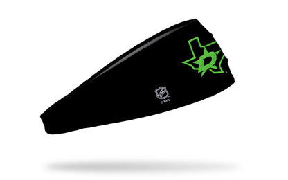 Dallas Stars: State Logo Black Big Bang Lite Headband - View 2