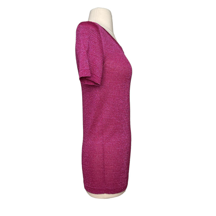 Deep Pink Metallic Top - S