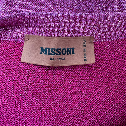 Deep Pink Metallic Top - S
