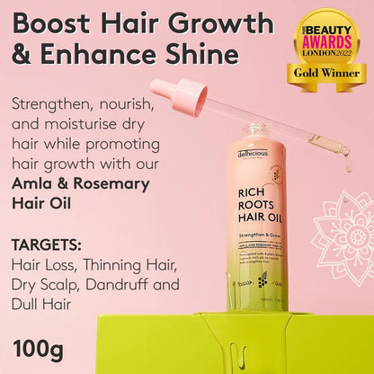 Delhicious Rich Roots Amla & Rosemary Hair Oil - 50ml