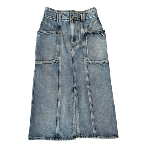 Denim Midi Skirt - S