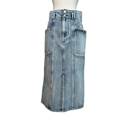 Denim Midi Skirt - S