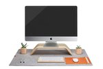 Desk Pad (Wool / Light Grey / Large)