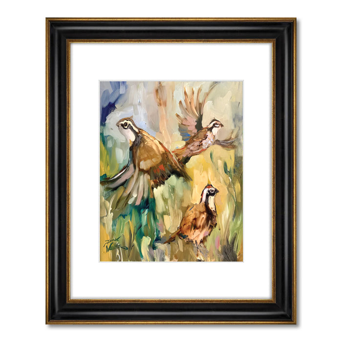 Dirk Walker Framed Print Collection-Bobwhite Quail- King of the Red Hills-Kevin's Fine Outdoor Gear & Apparel