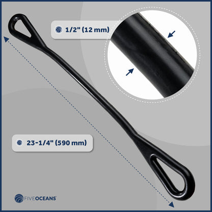 Dock Line Mooring Snubber, 1/2" Dia. 23-1/4" Length, Rubber, 2-Pack - FO1400-M2 - Five Oceans