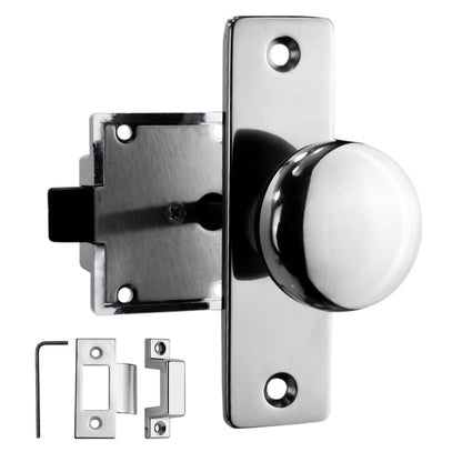Door Lock Latch, Surface Mount, Chrome Plated Finish - FO1409 - Five Oceans
