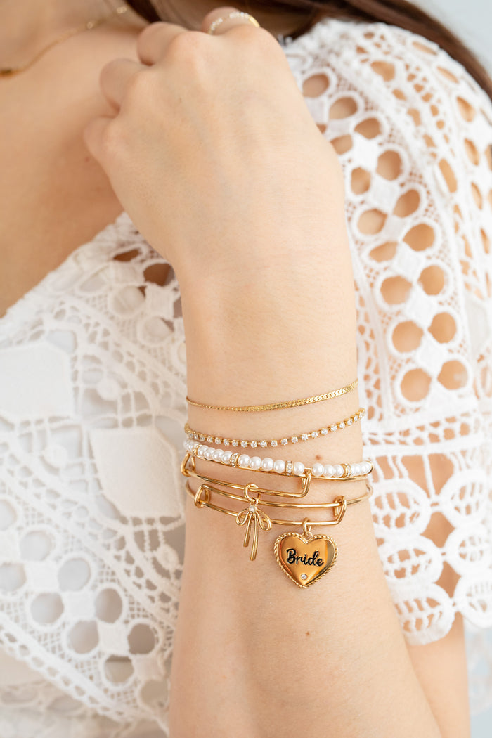 Double Strand Crystal Tennis Chain Bracelet