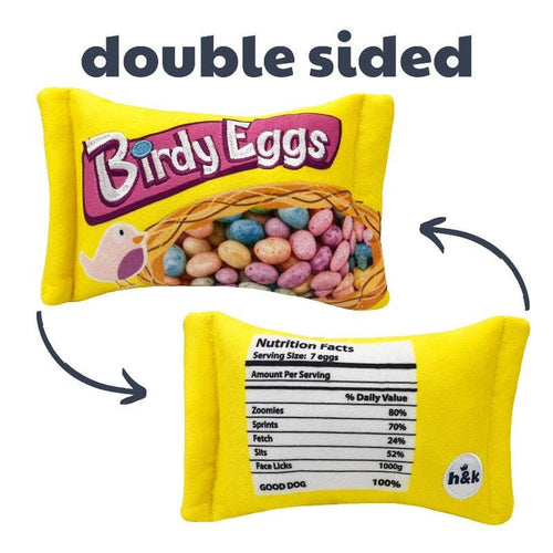 Huxley & Kent dog toys Easter Birdy Eggs Spring Plush Squeak Dog Toy - 2 Sizes