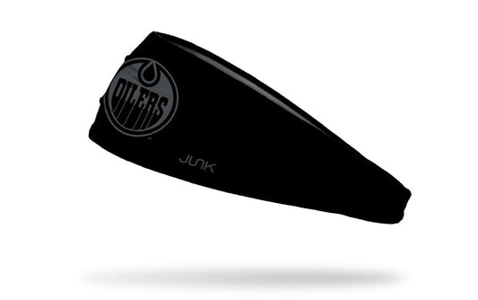 Edmonton Oilers: Gray Logo Big Bang Lite Headband - View 1