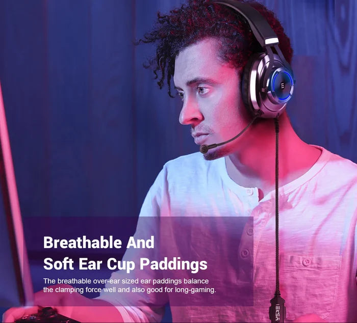 EKSA E3000 Gaming Headset with RGB light