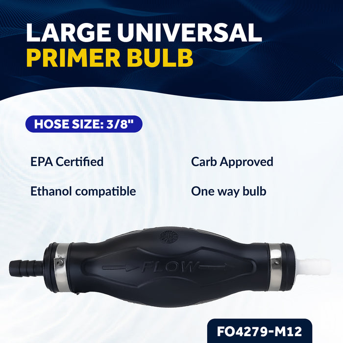 Value pack - Fuel Primer Bulb, 3/8"  Universal, 12-pack  - FO4279-M12 - Five Oceans