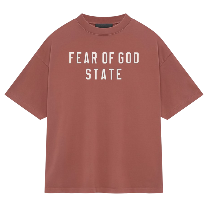 Essentials logo-print T-shirt Crimson