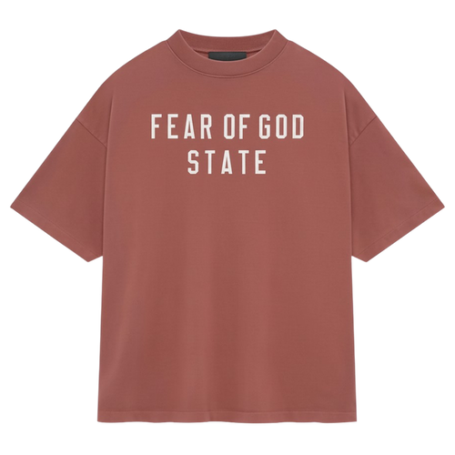 Essentials logo-print T-shirt Crimson