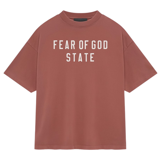 Essentials logo-print T-shirt Crimson